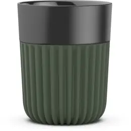 Sengetti Ribbed Coffee Mug Black-Deep Olive
